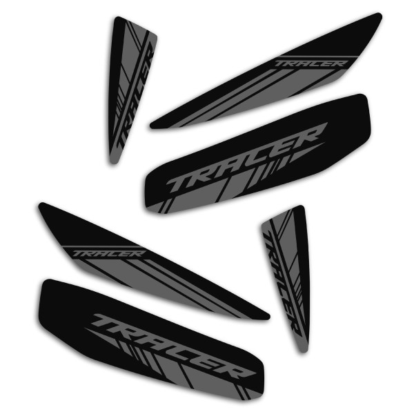 Pyramid Plastics Pyramid decals (set of 6) | black & grey | yamaha tracer 9 2021>current